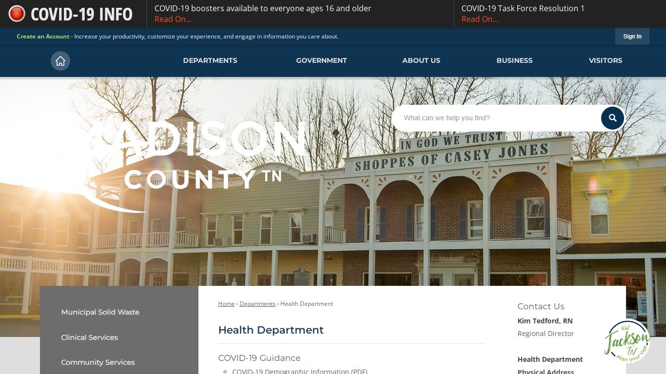 Health Department | Madison County, TN - Official Website