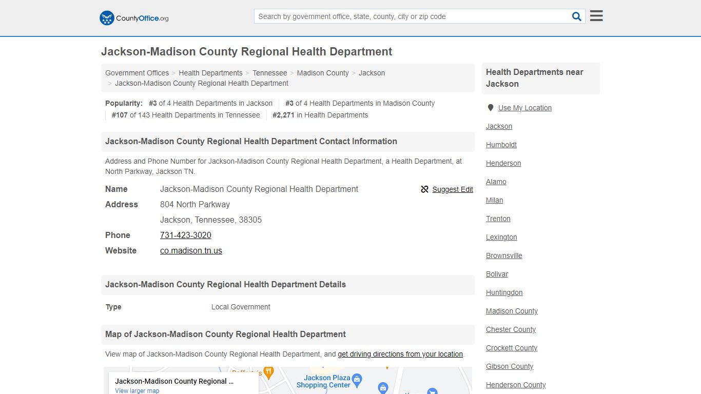 Jackson-Madison County Regional Health Department